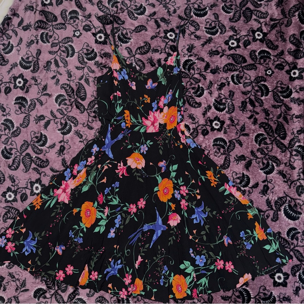 Old Navy Floral Dress - Black with Bright Accents